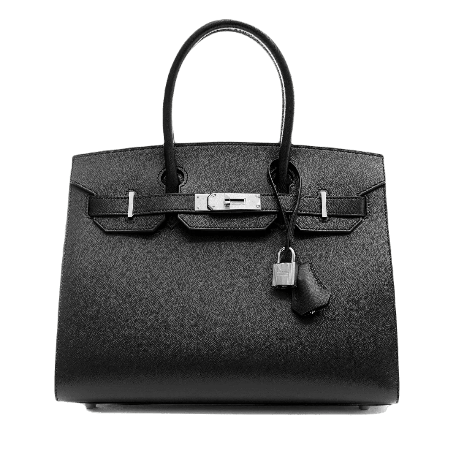 HERMÈS 30CM BLACK VEAU MADAME SELLIER BIRKIN WITH PALLADIUM